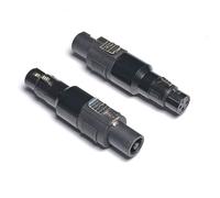 WJSTN Speakon to 3pin XLR Adapter, Black, Professional Connector, 2 Pack, for PA Systems, DJ Equipment, Amplifiers, Mixing Consoles (Speakon Male to XLR Female)