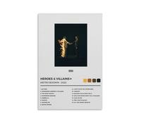 WJSXEQF Heroes & Villains Metro Boomin AlbumPop Songs Album Rapper Classic Album Canvas Print Signature Decor Bedroom Home Office Decor Teen Decor12x18inch(30x45cm) Unframe-style