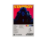 WJSXEQF Starboy The WeekndPop Songs Album Rapper Classic Album Canvas Print Signature Decor Bedroom Home Office Decor Teen Decor12x18inch(30x45cm) Unframe-style-15