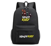 WJSXEQS Ninja Kidzs Kids Backpack Cute Game Backpack for Boys Children School Bag Casual Rucksack Bookbag Outdoor Travel (Black3)