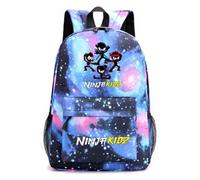 WJSXEQS Ninja Kidzs Kids Backpack Cute Game Backpack for Boys Children School Bag Casual Rucksack Bookbag Outdoor Travel (Sky Blue2)