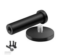 WJUAN 4 Pcs Black Round Wall Hooks, 73 mm Concealed Coat Hooks Suitable for Installation in The Kitchen, Bathroom, Study and Master Bedroom to Hang Objects