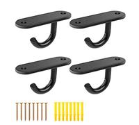 WJUAN 4 Pieces Ceiling Hooks, 10 cm Stainless Steel Hooks with 8 Screws, bBase Welded Ceiling Hook Screw for Small Ceiling Fans, Wall Lights and Mosquito Nets