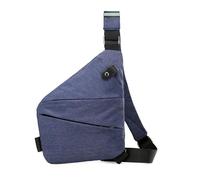 WJUHYGTF Anti Theft Bag, Shoulder Bag, Chest Bag, Anti-Theft Bag, Travel Security Bag for Women and Men,Blue,Left