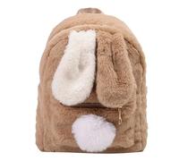 WJUHYGTF Cute Plush Backpack with Bunny Ears, for Teen Girls Fluffy Fluffy Kawaii Shoulder Bag Handbag Satchel Satchel,Brown