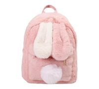 WJUHYGTF Cute Plush Backpack with Bunny Ears, for Teen Girls Fluffy Fluffy Kawaii Shoulder Bag Handbag Satchel Satchel,Pink