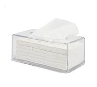 WJUHYGTF Handkerchief Box Acrylic Tissue Box, Rectangular Transparent Tissue Handkerchief Storage Box for Dining Room Office Car Bathroom,Clear