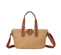 WJUHYGTF Straw Beach Bag, Straw Bag Straw Bags for Women, Small Tote Bag, Shoulder Bag, Stylish Basket Bags, Braided Straw Handbag,D