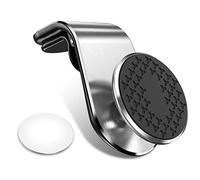 WJUSYH Car Phone Holder for Ford Fiesta MK6 MK7 Mondeo MK3 MK4 MK5, Stable Air Vent Car Phone Holder, 360° Rotatable Phone Holder, Magnetic Phone Holder,D/Upgrade Silver