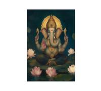 WJWART Ganesha Indian Elephant God Quality Matte Print Canvas Poster Bedroom Decor Landscape Decor Gift 24x36inch(60x90cm)