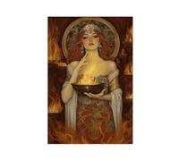 WJWART Hestia Fire Goddess Poster,.. Canvas Poster Bedroom Decor Landscape Decor Gift 12x18inch(30x45cm)