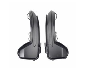 Wjwftcmk 2 Pieces For VW For Tiguan MK2 For Touareg MK3 2017 2018 2019 2020 Dynamic LED Turn Signal Blinker Mirror Flasher Light LED Wing Mirror Indicator(Black shell)