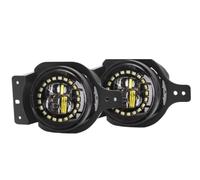 Wjwftcmk Front Headlight For Jeep For Wrangler JL 2018 2019 | 30W 4 Inch Led Fog Lights With DRL Halo Turn Mounting Bracket Front Bumper Angel Eyes