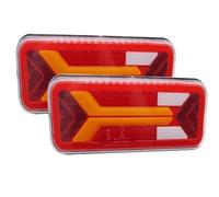 Wjwftcmk Rear Tail Lights LED Tail Light Dynamic Brake Stop Turn Signal Rear Fog Lamp For Lorry Bus Trailer Truck Reflector Reverse Taillight(2PCS 12-36V)