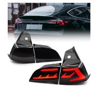 Wjwftcmk Rear Tail Lights Modified Taillight Assembly For Tesla For Model Y 2017 2018 2019 2020 2021 2022 For Full LED Rear Taillights Dynamic DRL(E)
