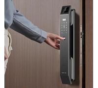 WJWWO 3D Face Recognition Smart Door Lock With Camera, Front Door Smart Lock With Camera And Indoor Screen For Video Doorbell, Fingerprint, App, Password, Ic Card, Keyless, Rechargeable Battery