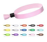WJWZZGYL Disposable Cloth Wristbands for Events Club Entrance 100 Pcs Adjustable Cloth Event Wristbands Colored Wrist Bands (PINK)