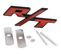 WJWZZGYL High-Impact R/T Grille Emblem | Vibrant Red Fender Badge | Mopar-Inspired Styling Upgrade for Radiator & Body,Grille