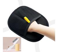WJWZZGYL Pet Anti Static Grooming Gloves - Reduce Static Shock & Shedding for Cats and Dogs - Reusable Deshedding Mitts with Soft Touch (Black- Flea Comb)