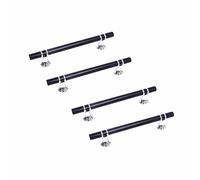 WJXFHTD 4Pack Art Deco Cabinet Pulls Aluminum Cabinet Handle Funky Drawer Pulls Unique Drawer Pulls Black Kitchen Cabinet Handles (Silver and black hole spacing: 128mm)