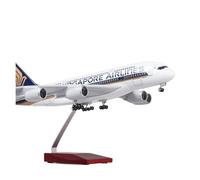 WJXNNON 1/160 Scale For Singapore Airline A380 Model W Light And Wheel Diecast Toy Planes Resin Display Commemorative(No lamp)