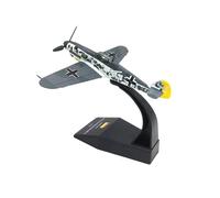 WJXNNON 1:72 Scale For German Wwii Fighter Plane Bf109 Alloy Simulation Model War Thunder Ready-To-Run Collectible Aircraft Toy(Black)