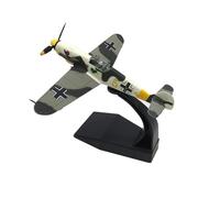 WJXNNON 1:72 Scale For German Wwii Fighter Plane Bf109 Alloy Simulation Model War Thunder Ready-To-Run Collectible Aircraft Toy(Yellow)