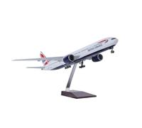 WJXNNON For British Airways Aircraft Diecast 777 Model Airplane With Light And Wheel Resin Collected Gift 47cm(B777 With lamp)