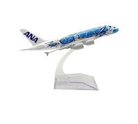 WJXNNON For JapanAll Nippon Airways A380 Alloy Aircraft Model Ornaments Collection 16cm(380turtleblue)