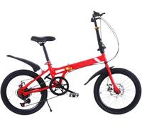 WJYCGFKJ 20 Inch Folding Bike for Adults, 6-Speed Folding Bicycle Women Men Teens Easy Folding City Bicycle Lightweight Aluminium Frame Foldable Bike,Dual Brakes, Shock Absorbers