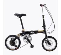 WJYCGFKJ Folding Bikes For Adults 14/16 Inch, Foldable Bike With Double V Brake, Dual Brakes, Shock Absorbers, Fold Up Bikes City Bike For Adults Men Women Teens