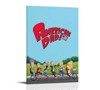 WJYCHEND American Dad! Classic Anime Series Canvas Poster Wall Art Decorative Painting Bedroom Painting Posters12x18inch(30x45cm) Frame-style