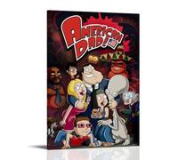 WJYCHEND American Dad! Classic Anime Series Canvas Poster Wall Art Decorative Painting Bedroom Painting Posters08x12inch(20x30cm) Frame-style