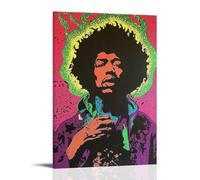 WJYCHEND Jimi Hendrix Singer Album Cover Music Series Canvas Poster Wall Art Decorative Painting Bedroom Painting Posters08x12inch(20x30cm) Frame-style