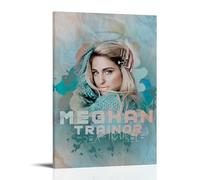 WJYCHEND Meghan Trainor Singer Album Cover Music Series Canvas Poster Wall Art Decorative Painting Bedroom Painting Posters12x18inch(30x45cm) Frame-style