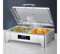 WJYTDHIQS 9L/8QT Electric Chafing Dish Set | Large Capacity Food Warming Pot | Stainless Steel, Food Warmers Buffets Electric, Pot Thickened Combination Structure | Easy To Clean, 2-Grid