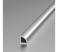 WJYWX Tile Profile Quarter Circle Trim 125CM (2 Pieces) - Ceramic Edge Protector For Tiles, Long Tile Strip For Bathroom, Office, Hotel & School Use(Matte silver,15x15mm)