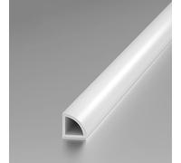 WJYWX Tile Profile Quarter Circle Trim 125CM (2 Pieces) - Ceramic Edge Protector For Tiles, Long Tile Strip For Bathroom, Office, Hotel & School Use(Matte white,10x10mm)