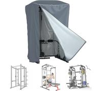 WJYZHM Power Cage Cover, Squat Rack, Home Gym Accessory with Zipper, Outdoor and Indoor Universal, Dust and Water Resistant, All Season Protection (Cover Only) (Grey, 84"Hx47"Lx69"W)