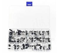 WJZJSVWTAU 200pcs 15Value 0.1uF 0.22uF 0.47uF 1uF 2.2uF 10uF 33uF 47uF 100uF 220uF 10V 16V 25V 50V Electrolytic Capacitor Assortment Kit diy supplies