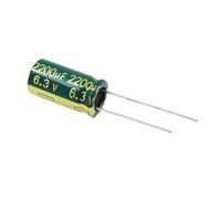 WJZJSVWTAU 500pcs 6.3V2200UF Radial Electrolytic Capacitor 2200UF 6.3V 10 * 20mm diy supplies