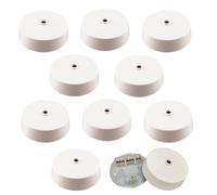 WK Electrical - 6A Ceiling Rose Loop-in 3 Plate 250V - Conforms to BS67 - Pendant Light Connector with Cord Grip & Brass Terminals - White - Pack of 10