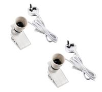 WK Electrical - BC B22 Bayonet Clip-on Switched Light Fitting Lights 1.8m Cable (Pack of 2)