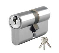 WK Electrical - Cylinder Lock Euro Profile, 5pins Anti-Pick, High Security Anti-Theft, Resistance to Corrosion (35/35mm -Chrome)