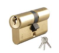 WK Electrical - Cylinder Lock Euro Profile, 5pins Anti-Pick, High Security Anti-Theft, Resistance to Corrosion (35/35mm -Brass)