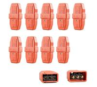 WK Electrical - Orange Inline Plug and Socket Cable Connector, Impact Resistance (10A 3pin x 10pcs)