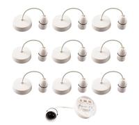 WK Electrical - T2 Rated BC B22 Bayonet Ceiling Pendant Light Fitting Ceiling Lights with Clear Base (Pack of 10) (6" inch)