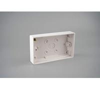 WK Electrical - Twin Gang Pattress Box (Inside 25mm, Outside 28mm) with Earth
