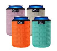 WK IEASON 12oz Standard Can Sleeves Insulators Holder Non-Slip Neoprene Can Cooler for Coco cola, White Claw and More(Orange/Grey/Green)