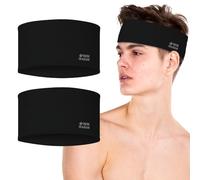 WK IEASON 2 Pcs Sport Headband for Men and Women, Elastic Wide Workout Headband for Running, Cycling, Yoga, Dominating Your Competition - Performance Stretch & Moisture Wicking